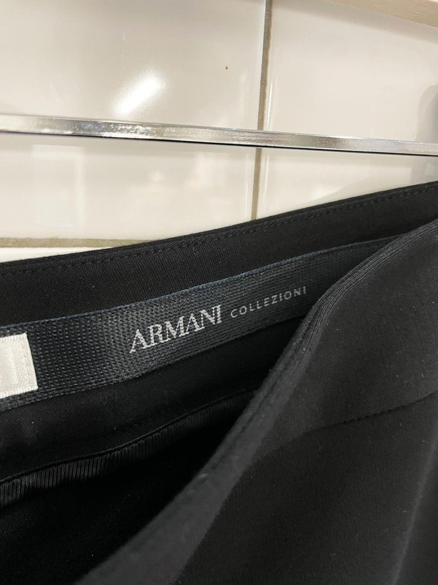 armani collezioni side panel stretch slim pant - good market thrift store