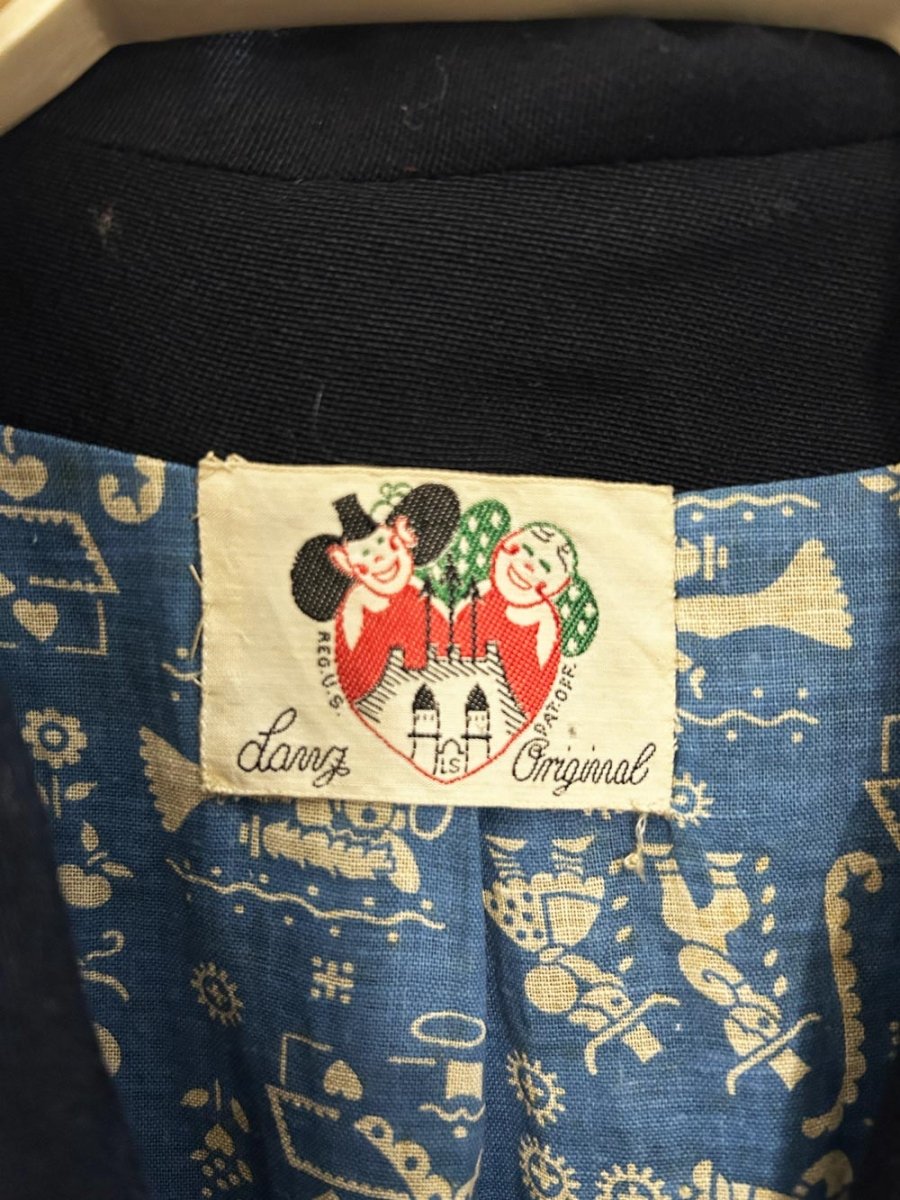 vintage 40s lanz of salzburg austrian embroidered wool coat - good market thrift store