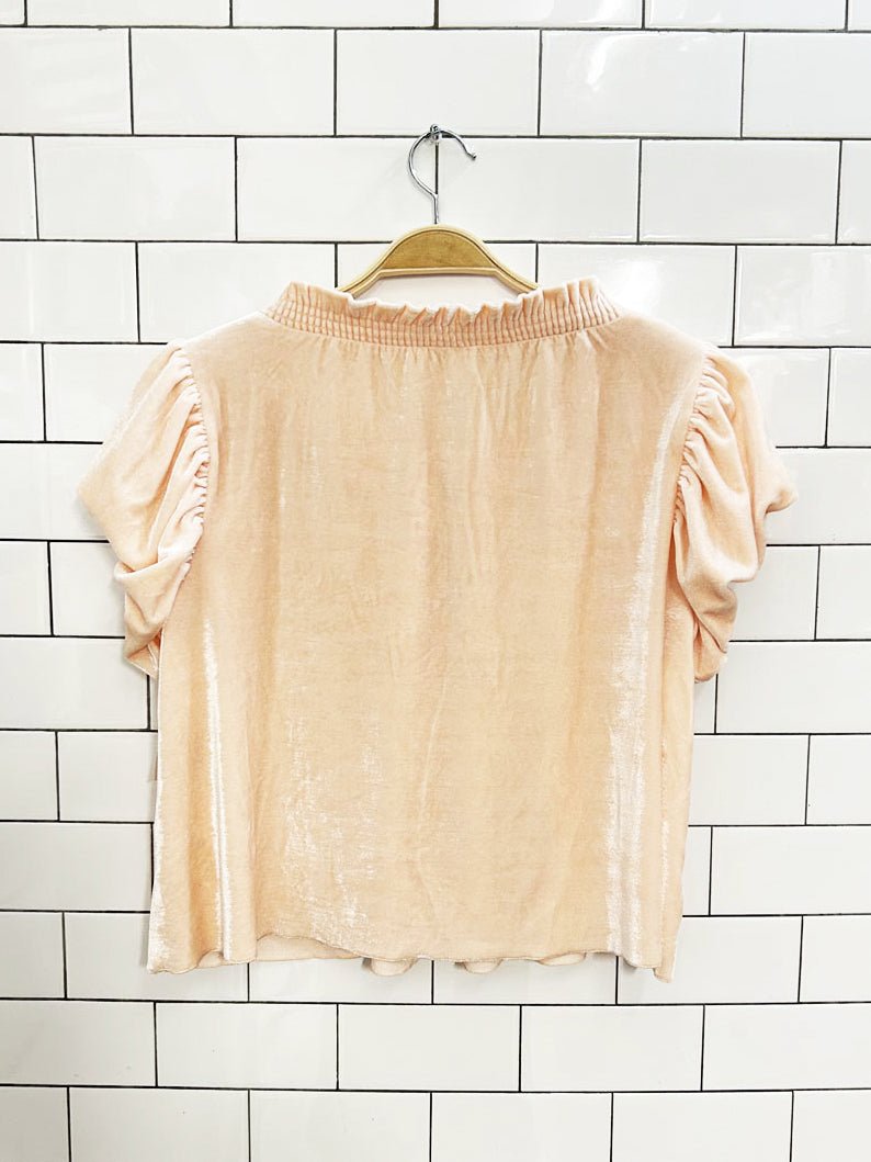 nwt free people teresa velvet top - good market thrift store