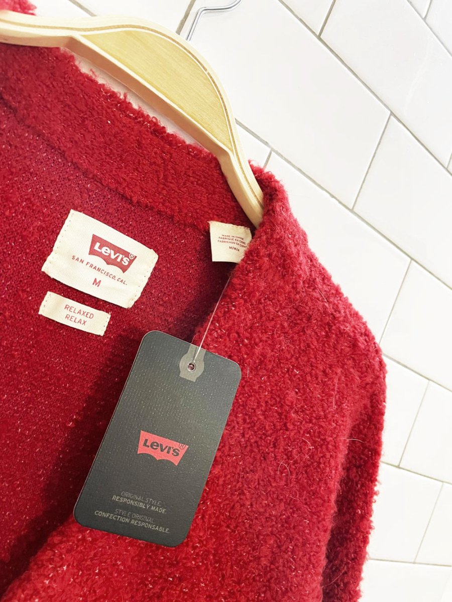 nwt levi's wool - blend knit coit cardigan - good market thrift store