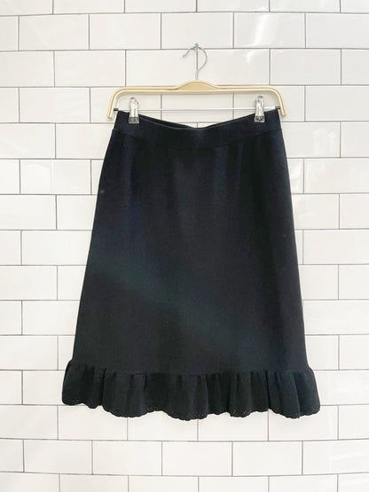 nado france knit pointelle ruffle trim skirt - good market thrift store