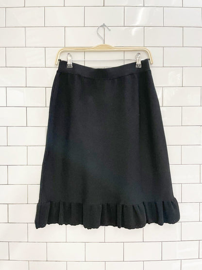 nado france knit pointelle ruffle trim skirt - good market thrift store