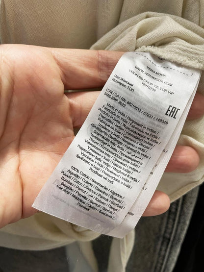 vero moda scallop neck puff sleeve top - good market thrift store