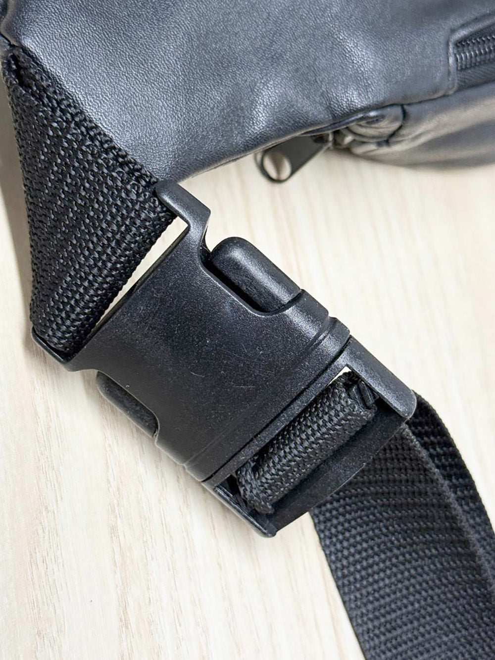 leather multi-pocket belt bag | adjustable strap