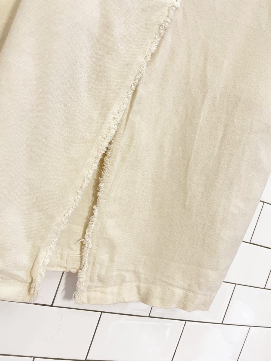 prima raw edge cotton midi skirt - good market thrift store