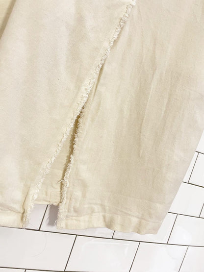 prima raw edge cotton midi skirt - good market thrift store