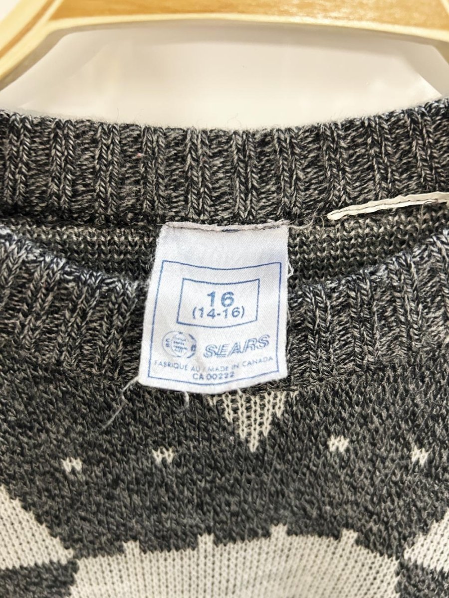 vintage 80s sears diamond knit dad sweater - good market thrift store