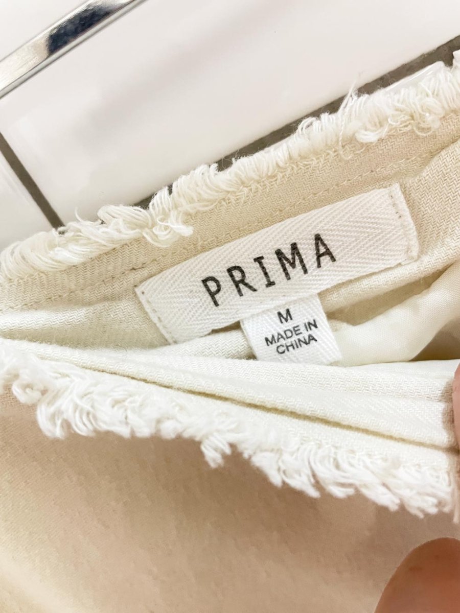 prima raw edge cotton midi skirt - good market thrift store