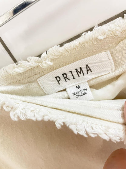 prima raw edge cotton midi skirt - good market thrift store