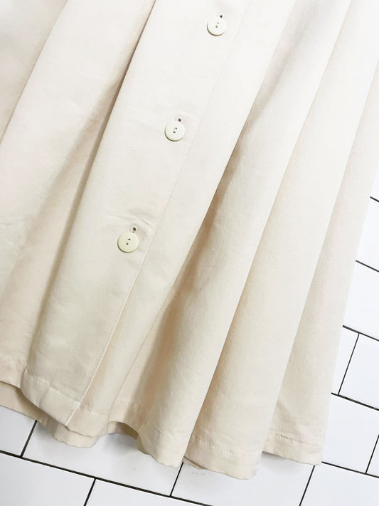 vintage mayon country full button pleated midi skirt