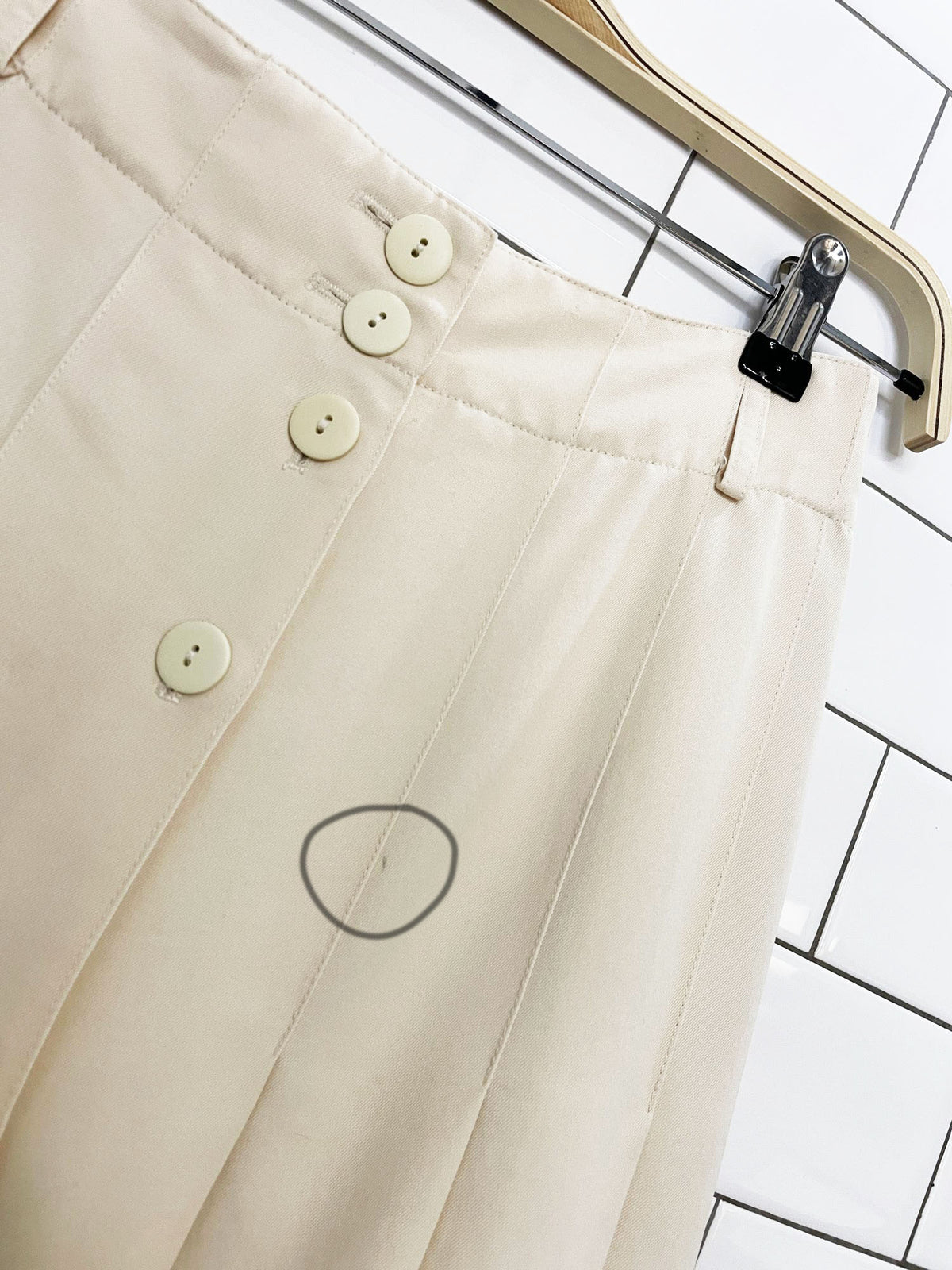 vintage mayon country full button pleated midi skirt