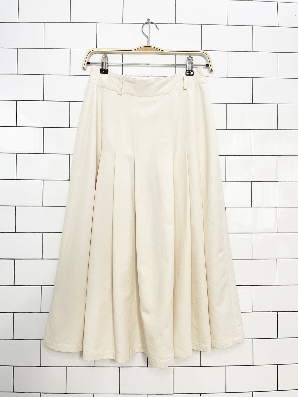 vintage mayon country full button pleated midi skirt