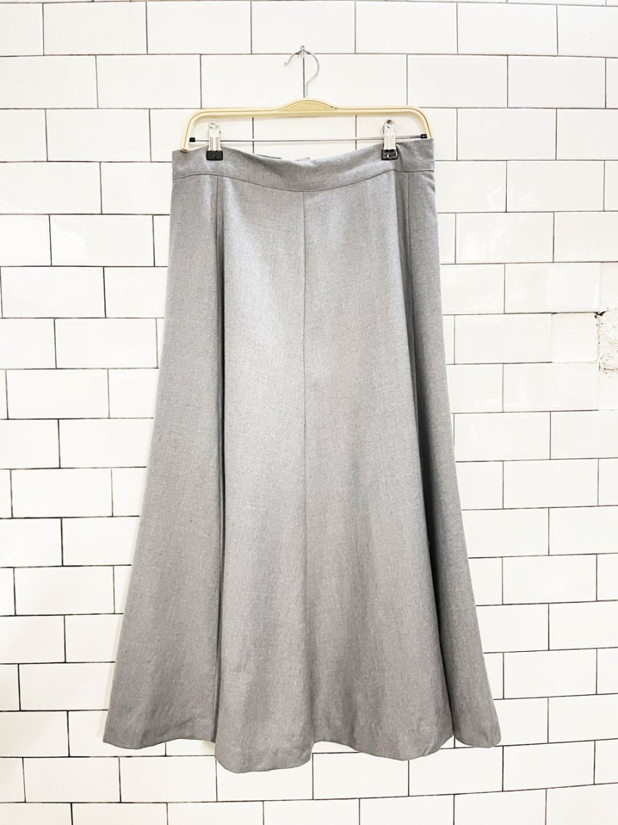 vintage wool a - line full midi skirt | lined - good market thrift store