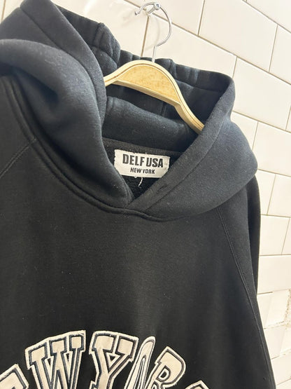 vintage 90s delf usa new york hip hop hoodie - good market thrift store