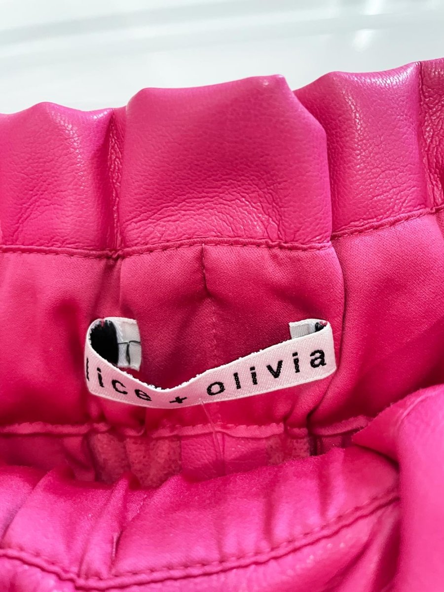 alice + olivia faux leather pleated shorts - good market thrift store