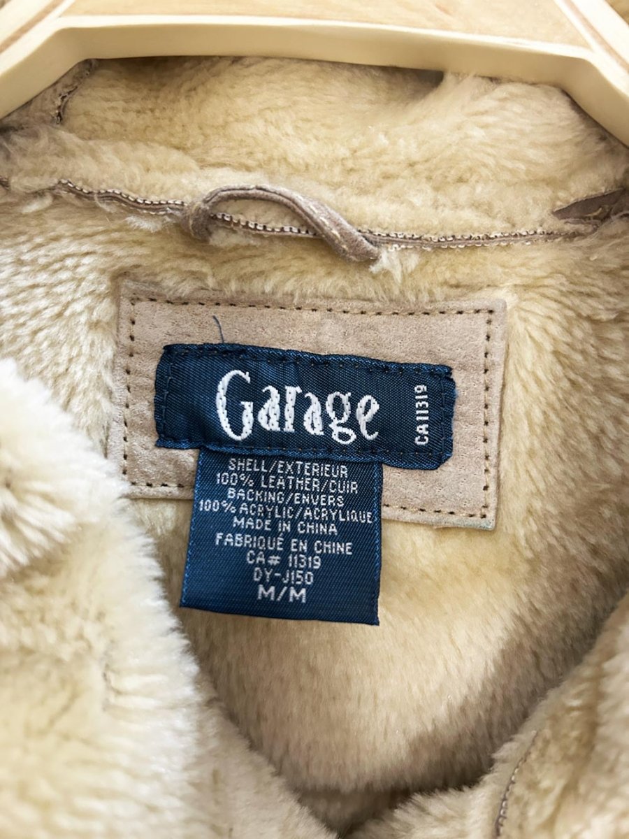 vintage 90s garage suede faux fur duffle coat - good market thrift store