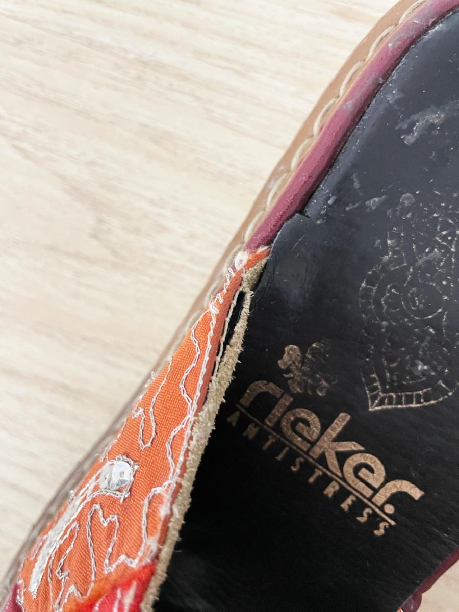 y2k reiker boho patchwork embroidered sandal - good market thrift store