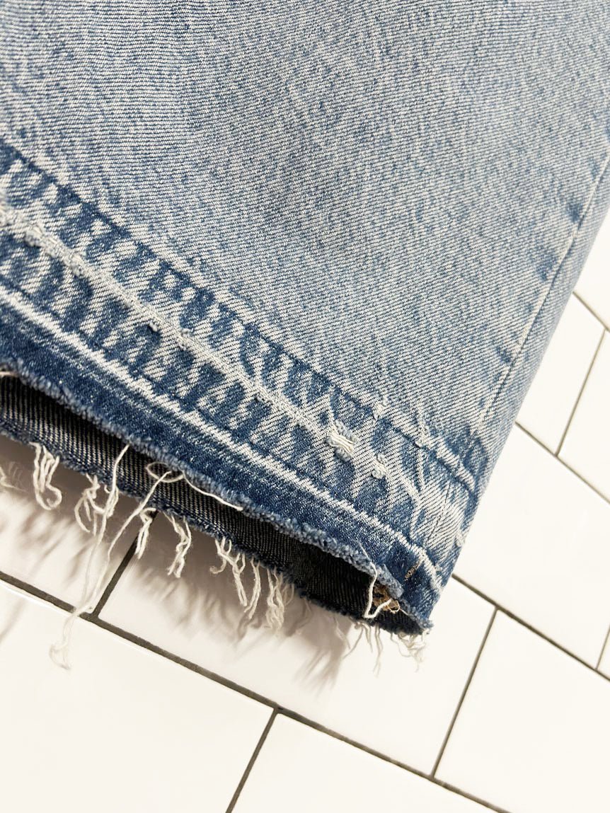 zara front slit light denim midi skirt - good market thrift store