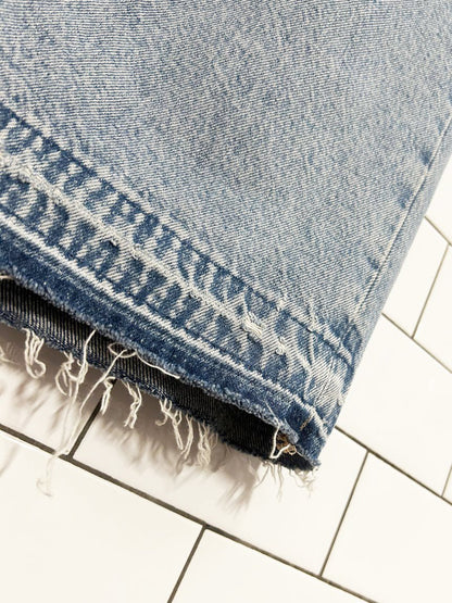 zara front slit light denim midi skirt - good market thrift store