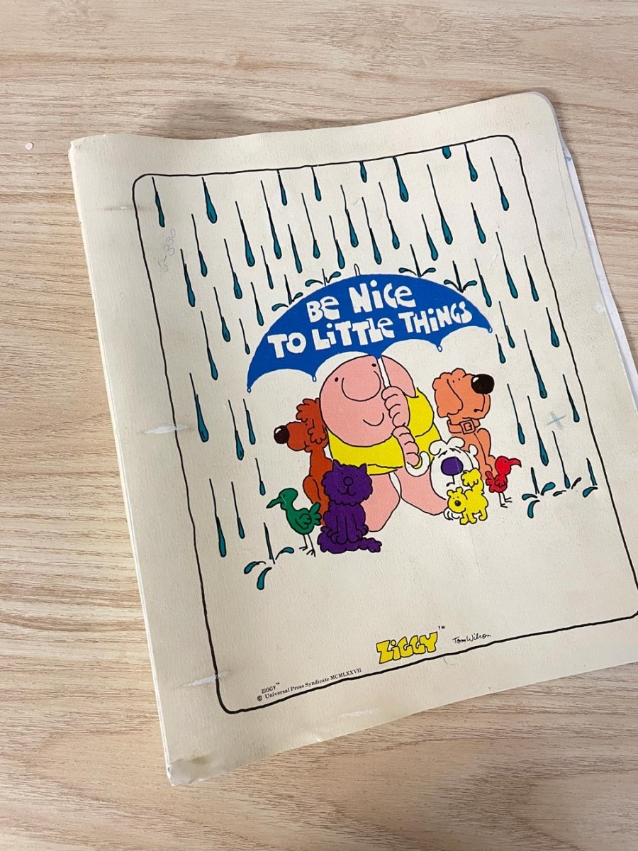 vintage ziggys soft cover binder - good market thrift store