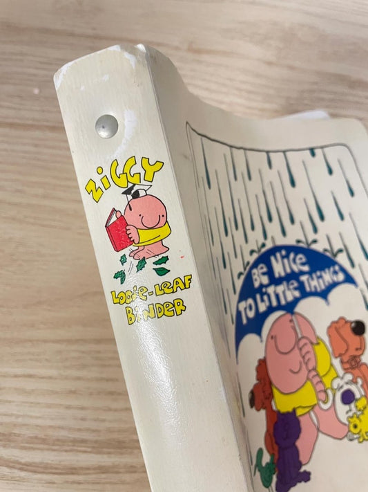 vintage ziggys soft cover binder - good market thrift store