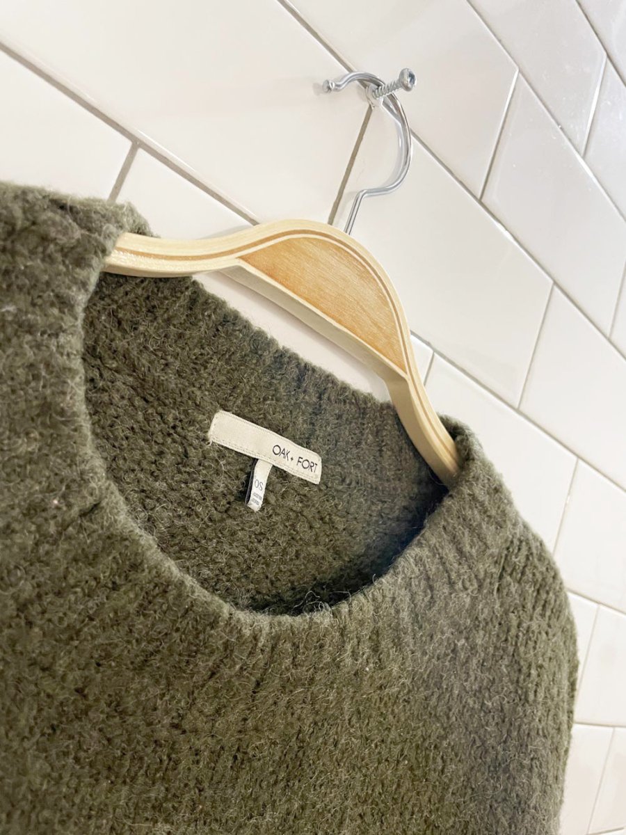 oak + fort wool - blend boxy knit sweater - good market thrift store
