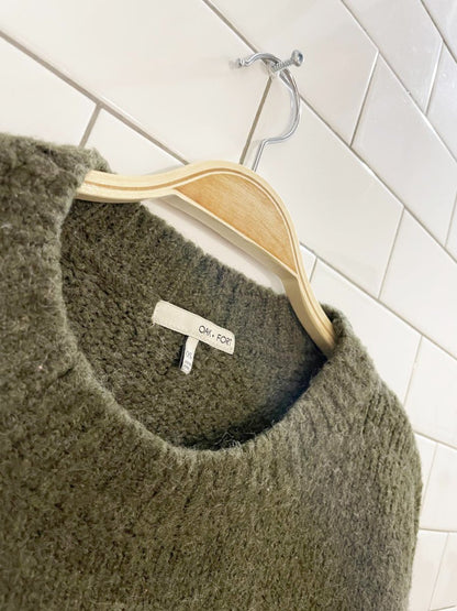 oak + fort wool - blend boxy knit sweater - good market thrift store