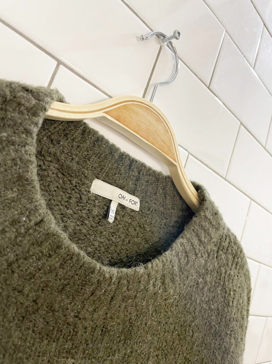 oak + fort wool - blend boxy knit sweater - good market thrift store