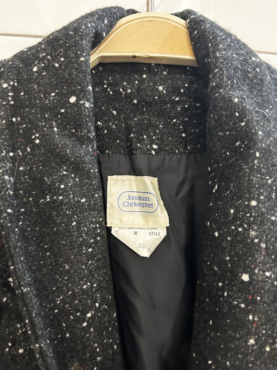 vintage 90s jonathan christopher wool - blend double lapel coat - good market thrift store