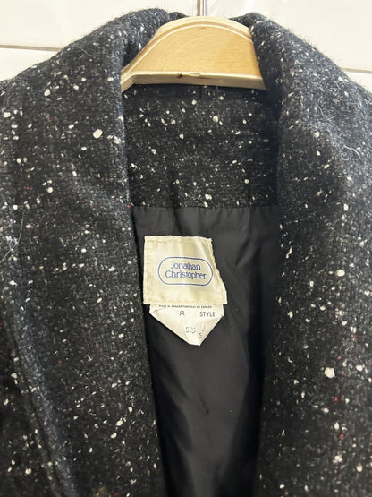 vintage 90s jonathan christopher wool - blend double lapel coat - good market thrift store