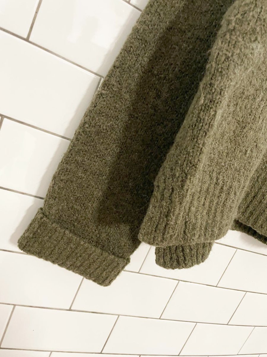 oak + fort wool - blend boxy knit sweater - good market thrift store