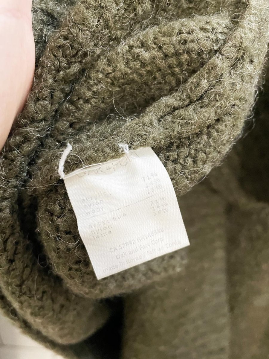 oak + fort wool - blend boxy knit sweater - good market thrift store