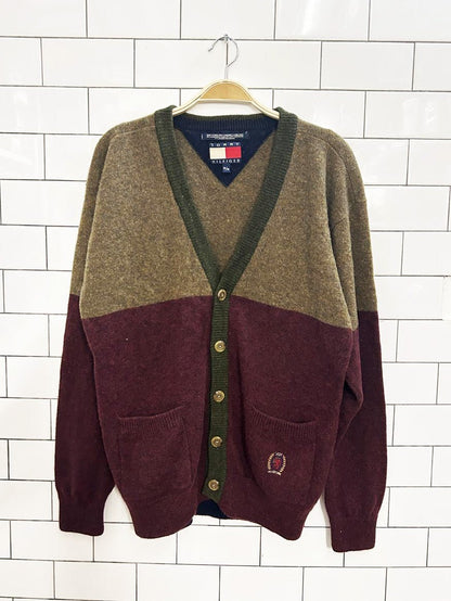 vintage 90s tommy hilfiger wool - blend cardigan - good market thrift store
