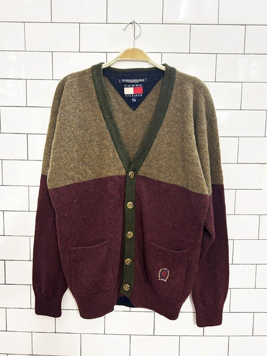 vintage 90s tommy hilfiger wool - blend cardigan - good market thrift store