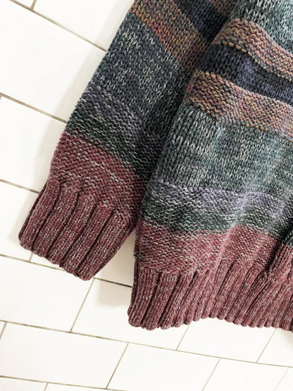 vintage 90s gant hand - framed cable knit dad sweater - good market thrift store