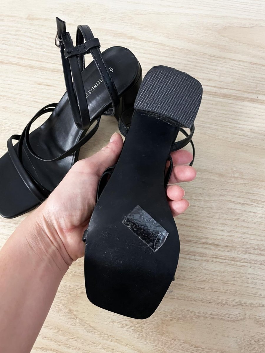 streetwear chunky strappy chunky heels - good market thrift store