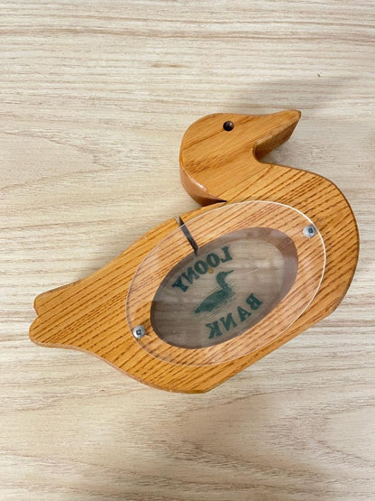 vintage wooden loony bank | cambridge wooden toy co - good market thrift store