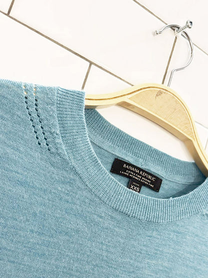 banana republic 100% merino extra fine wool knit top