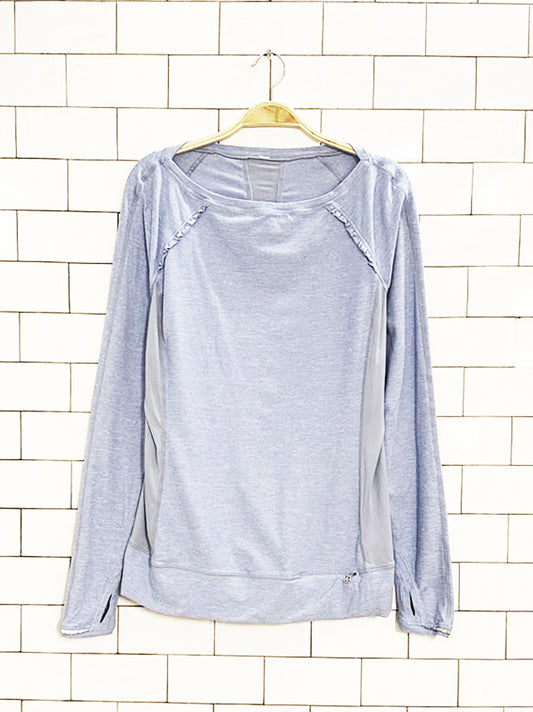 lululemon ruffle shoulder long sleeve running top