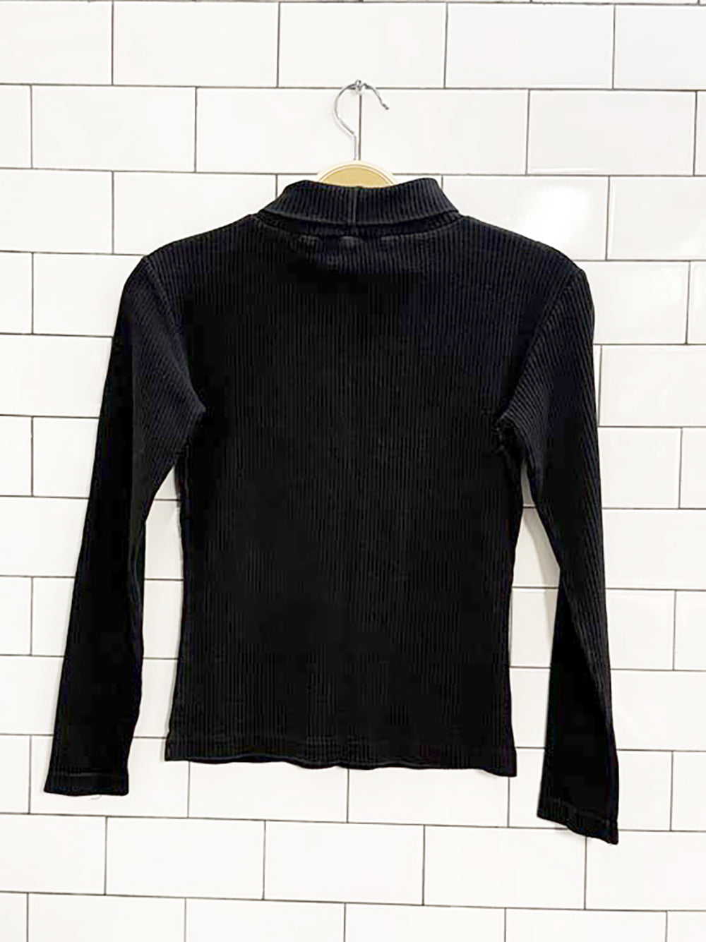 vintage 90s basics ribbed turtleneck top