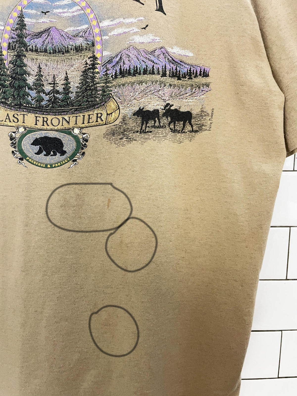 vintage alore single stitch alaska last frontier bear tee | made in USA