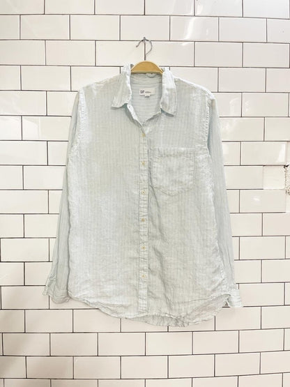 gap boyfriend fit linen shirt - good market thrift store