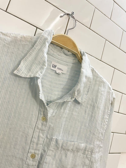 gap boyfriend fit linen shirt - good market thrift store