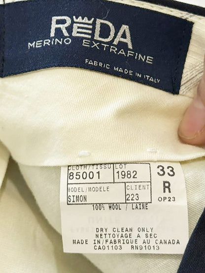 vintage savile row 100% merino wool cuffed trousers | made in Italy