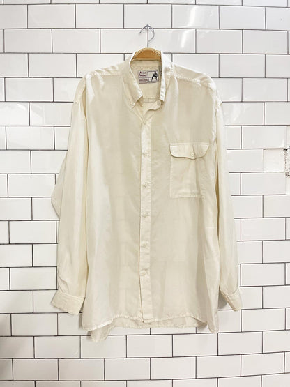 vintage 90s nino foriero silk shirt - good market thrift store