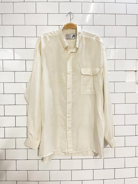 vintage 90s nino foriero silk shirt - good market thrift store