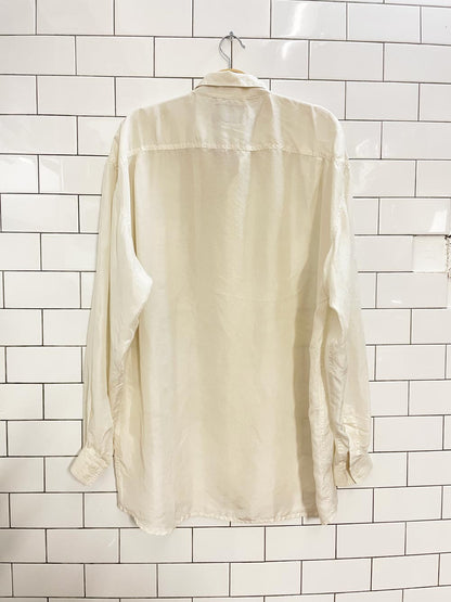 vintage 90s nino foriero silk shirt - good market thrift store