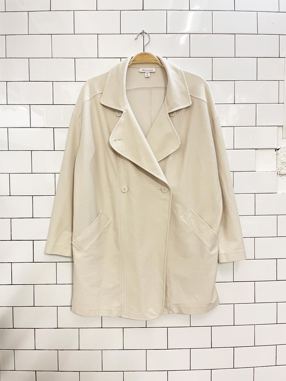 prologue oversized jersey twill jacket - good market thrift store