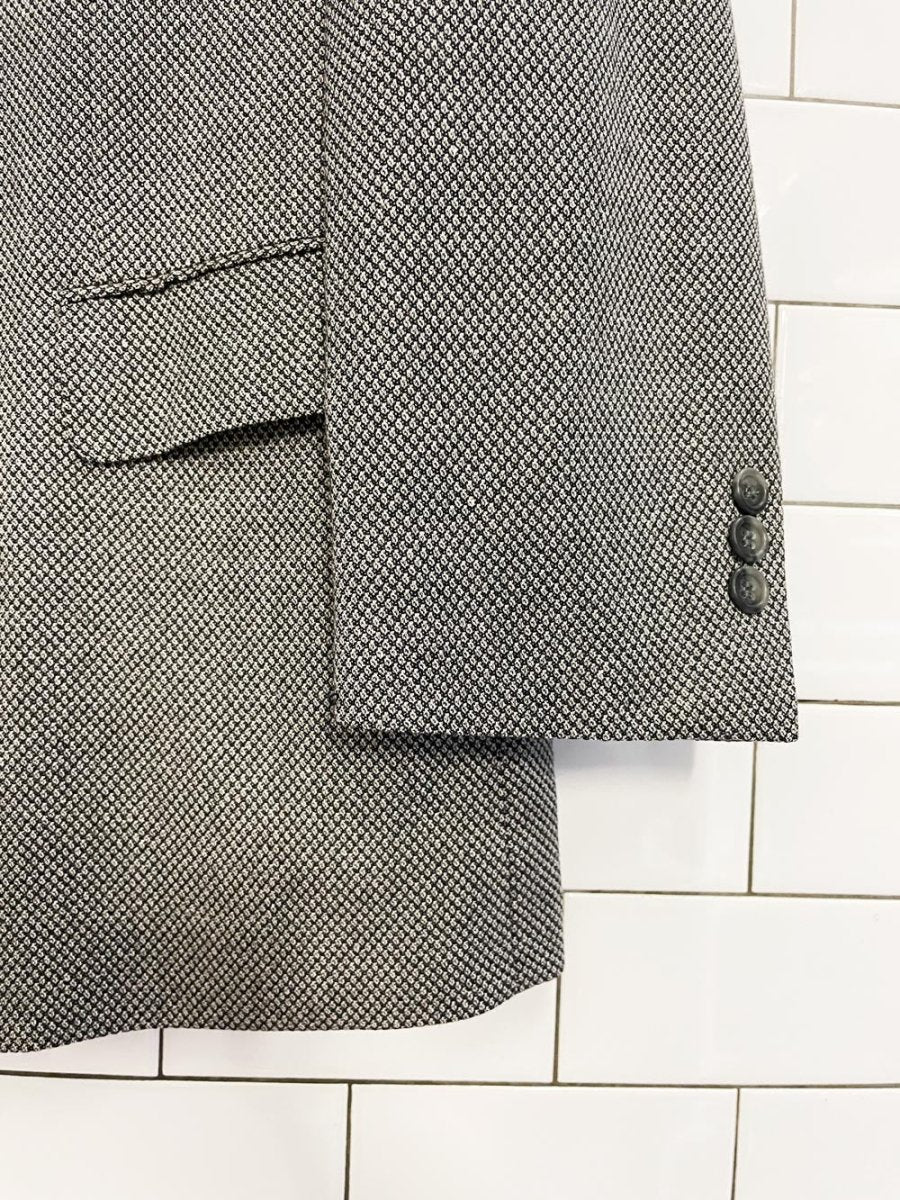 vintage oscar de la renta silk - wool menswear blazer - good market thrift store