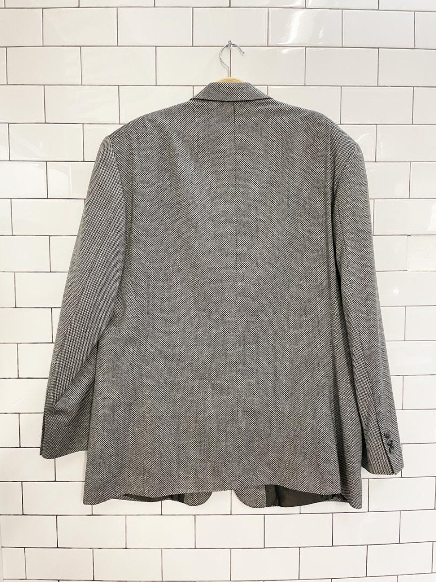 vintage oscar de la renta silk - wool menswear blazer - good market thrift store